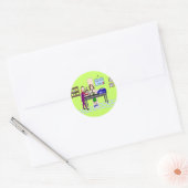 veterinaire cadeaus " het vlees is in " ronde sticker (Envelop)