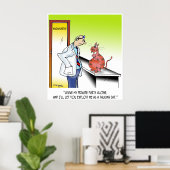 Veterinaire Cartoon 9480 Poster (Thuiskantoor)