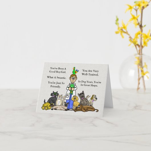 Veterinaire dag Waardering of Bedankt Kaart (Gele Bloem)