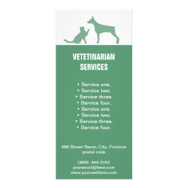 Veterinaire diensten Dog- en Cat-rackkaart Reclamekaart