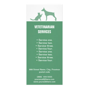 Veterinaire diensten Dog- en Cat-rackkaart Reclamekaart