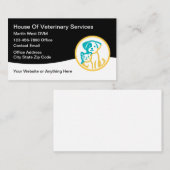 Veterinaire diensten Moderne eenvoudige Visitekaar Visitekaartje (Voorkant / Achterkant)