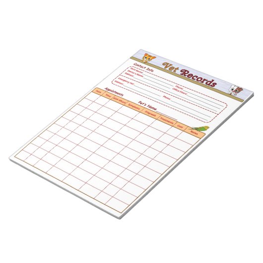 Veterinaire dossiers notitieblok (Schuin)