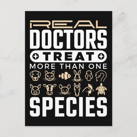 Veterinaire echte artsen behandelen meer dan één s briefkaart (Voorkant)