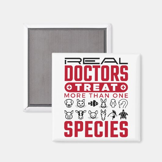 Veterinaire echte artsen behandelen meer dan één s magneet (Voorkant / Achterkant)