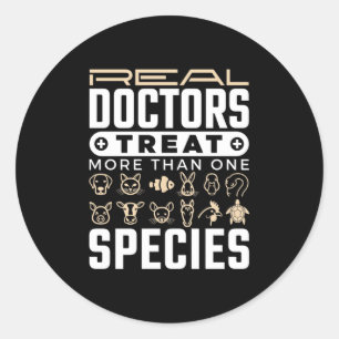 Veterinaire echte artsen behandelen meer dan één s ronde sticker