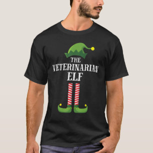 Veterinaire Elf Matching Family Group Kerstp T-shirt