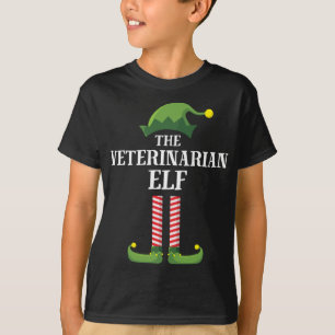 Veterinaire Elf Matching Family Kerstparty P T-shirt