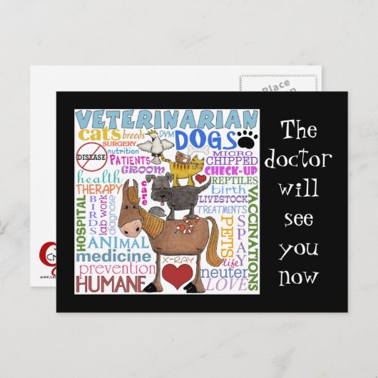 Veterinaire en subtechnische voorwaarden briefkaart (Voorkant / Achterkant)