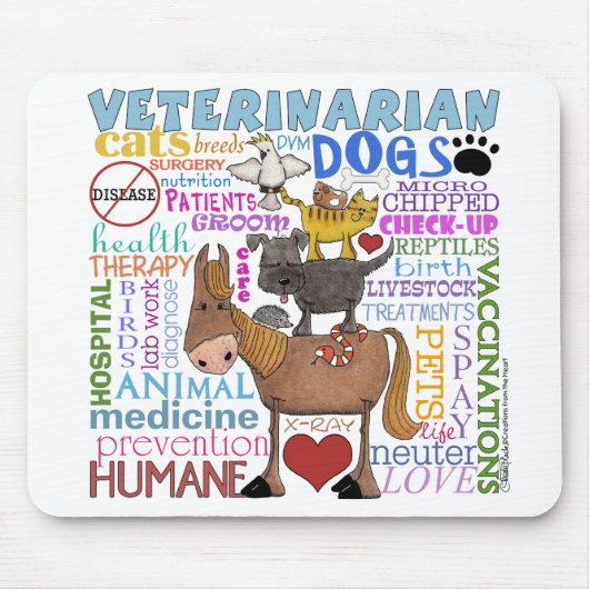 Veterinaire en subtechnische voorwaarden muismat (Voorkant)