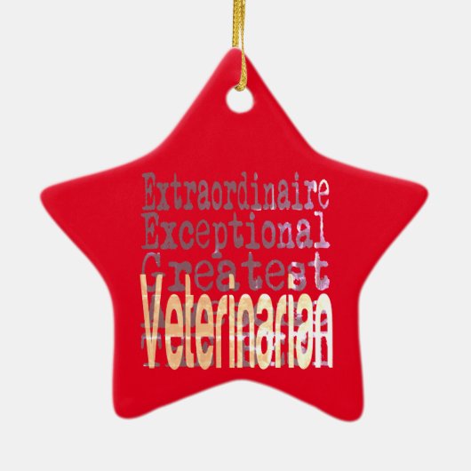 Veterinaire extraordinaire keramisch ornament (Achterkant)