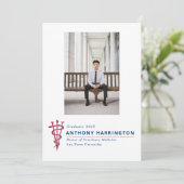 Veterinaire foto symbool Rood Blauw Aankondiging (Staand voorkant)