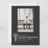 Veterinaire foto symbool zwart wit aankondiging (Voorkant)