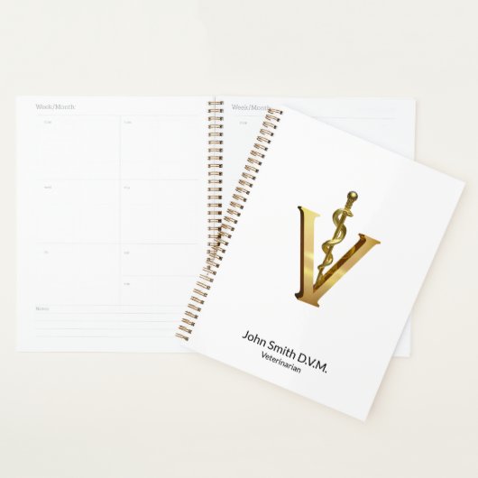 Veterinaire Geneeskunde Elegant Goud V Asclepius V Planner (Display)