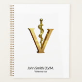 Veterinaire Geneeskunde Elegant Goud V Asclepius V Planner (Voorkant)