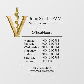 Veterinaire Geneeskunde Gold V Dierenarts Openings Raamsticker (Vel)