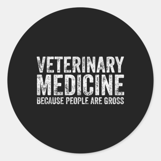 Veterinaire geneeskunde Mensen zijn bruin Ronde Sticker (Voorkant)
