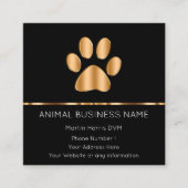 Veterinaire Kantoor Benoeming Classy Style Vierkante Visitekaartje (Voorkant)