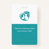 Veterinaire Kantoor Personeelsnaambadges Badge (Achterkant)