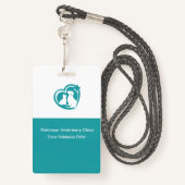 Veterinaire Kantoor Personeelsnaambadges Badge (Achterkant met draagriem)
