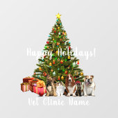  Veterinaire kerstboom en katten en honden Raamsticker (Vel)