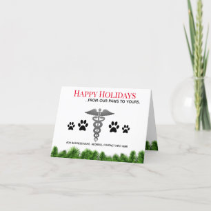 Veterinaire kerstkaarten bedankkaart