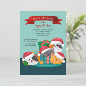 Veterinaire kerstkaarten kaart (Staand voorkant)