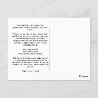 Veterinaire Kliniek Dual-Profile Hond Kat Uitnodig Briefkaart