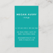 Veterinaire kliniek Modern Turquoise Visitekaartje (Achterkant)