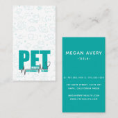 Veterinaire kliniek Modern Turquoise Visitekaartje (Voorkant / Achterkant)