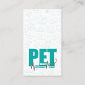 Veterinaire kliniek Modern Turquoise Visitekaartje (Voorkant)