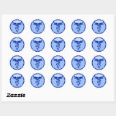 Veterinaire logo 4a ronde sticker (Vel)