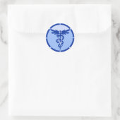 Veterinaire logo 4a ronde sticker (Tas)