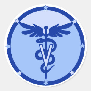 Veterinaire logo 4a ronde sticker