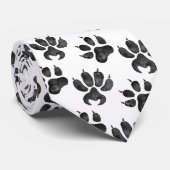 Veterinaire Pauw Print Dog Cat Lover Stropdas (Opgerold)
