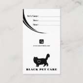 Veterinaire Pet Care | Info Afsprakenkaartje (Achterkant)