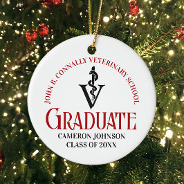 Veterinaire School Afstuderen Gepersonaliseerd Ker Keramisch Ornament