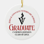 Veterinaire School Afstuderen Gepersonaliseerd Ker Keramisch Ornament (Voorkant)