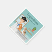 Veterinaire School Afstuderen Vet Felicitaties DVM Servet (Hoek)