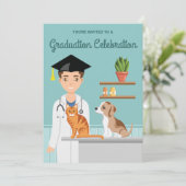 Veterinaire School Vet Student DVM Afstuderen Kaart (Staand voorkant)