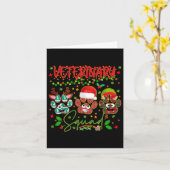 Veterinaire Squad Paw Kerstmis Vet Tech Xmas Pajam Kaart (Gele Bloem)
