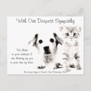 Veterinaire sympathieke kaart Pup en Kitten