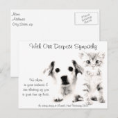 Veterinaire sympathieke kaart Pup en Kitten (Voorkant / Achterkant)