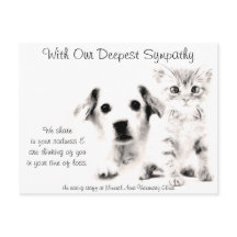 Veterinaire sympathieke kaart Pup en Kitten