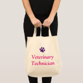 Veterinaire Technicus met de Paarse Druk van de Tote Bag (Voorkant (product))
