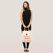 Veterinaire Technicus met de Paarse Druk van de Tote Bag (Voorkant (model))
