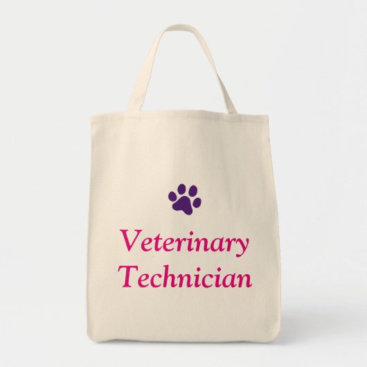 Veterinaire Technicus met de Paarse Druk van de Tote Bag (Voorkant)
