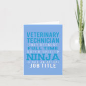 Veterinaire Technicus Ninja Humor Bedankkaart (Voorkant)