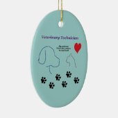 Veterinaire technicus - Schilder afdrukken op mijn Keramisch Ornament (Rechts)
