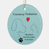 Veterinaire technicus - Schilder afdrukken op mijn Keramisch Ornament (Links)